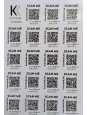 Planche de  19  étiquettes KOMBAK avec QRcodes