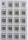 Planche de  19  étiquettes KOMBAK avec QRcodes